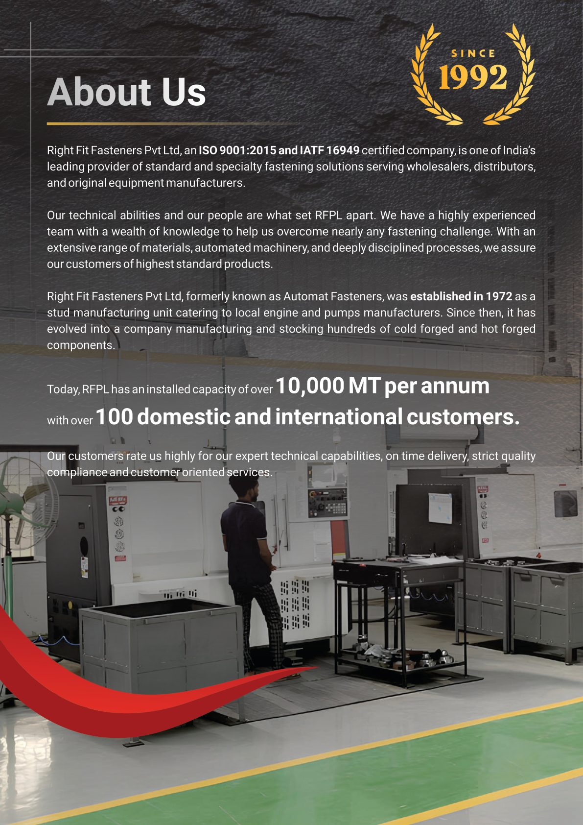 E-Catalog About Us page